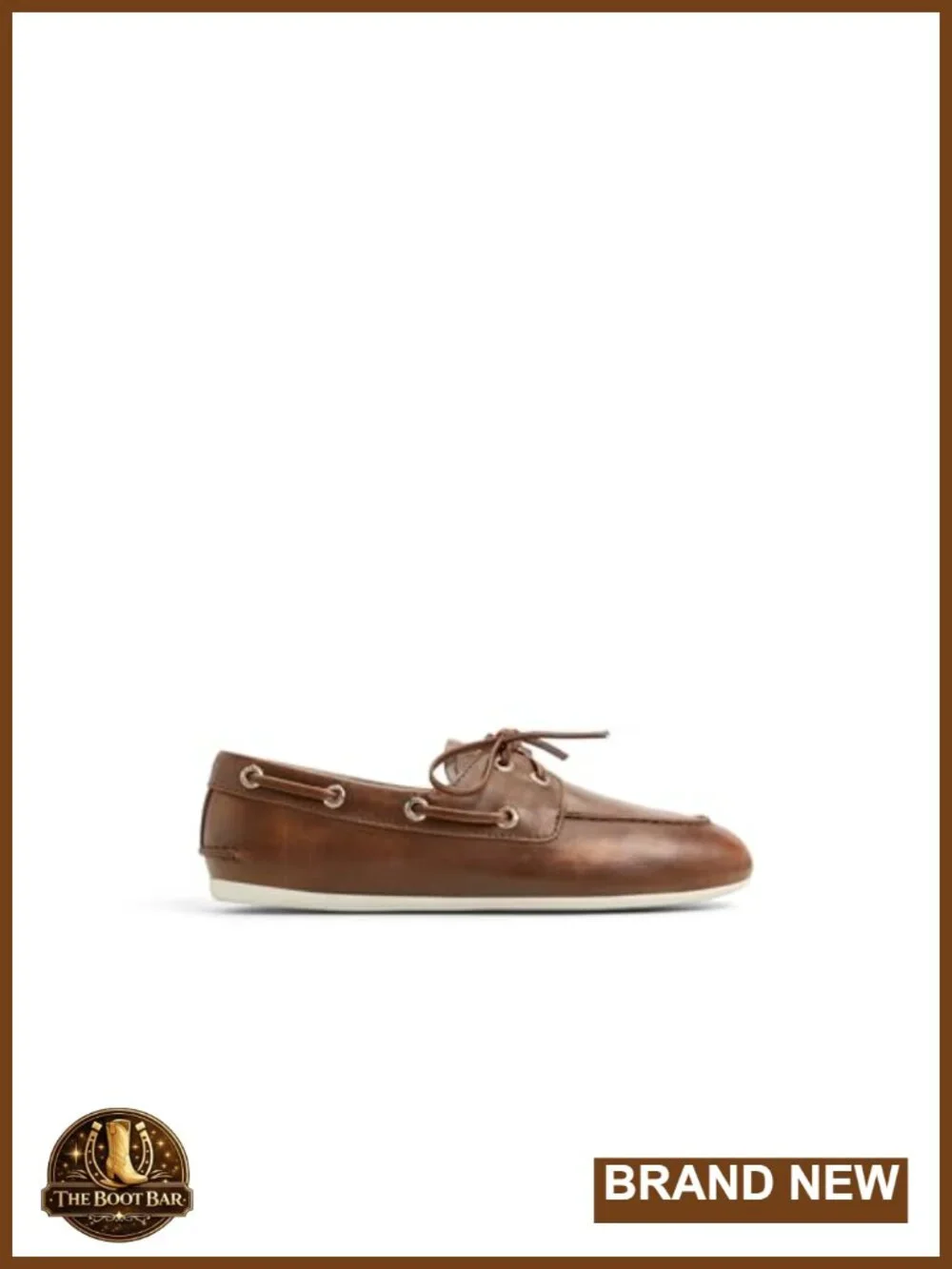 Premium Leather Boat Shoe, Handsewn Moccasin, 360° Lacing